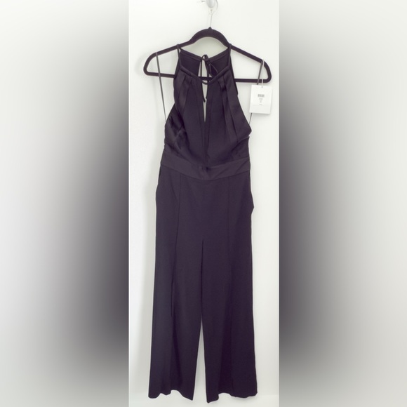 NWT- Black Diane Von Furstenberg Ireland wide-leg jumpsuit in black- size 4 - Picture 6 of 9